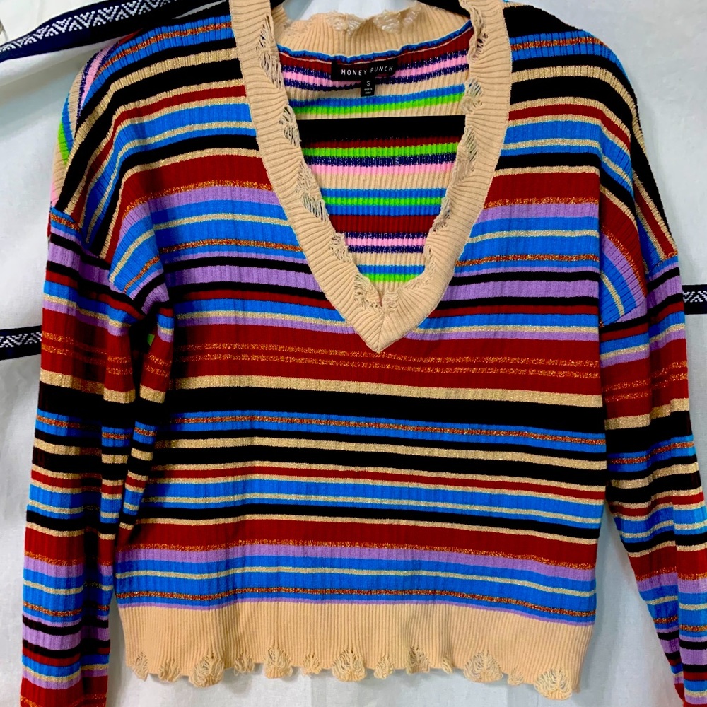 Distressed sweater